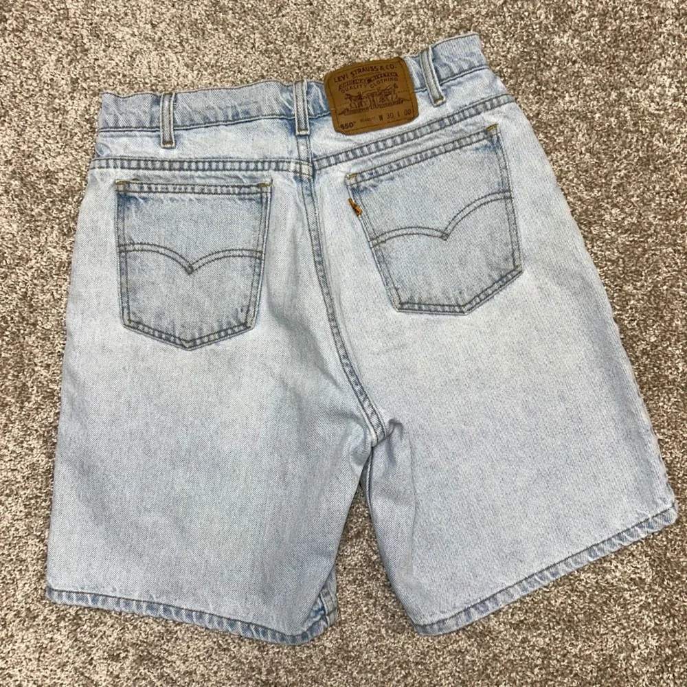 Vintage 90s Levi's 550 Denim Shorts Relaxed Fit Men Size 30 1995 Orange Tab